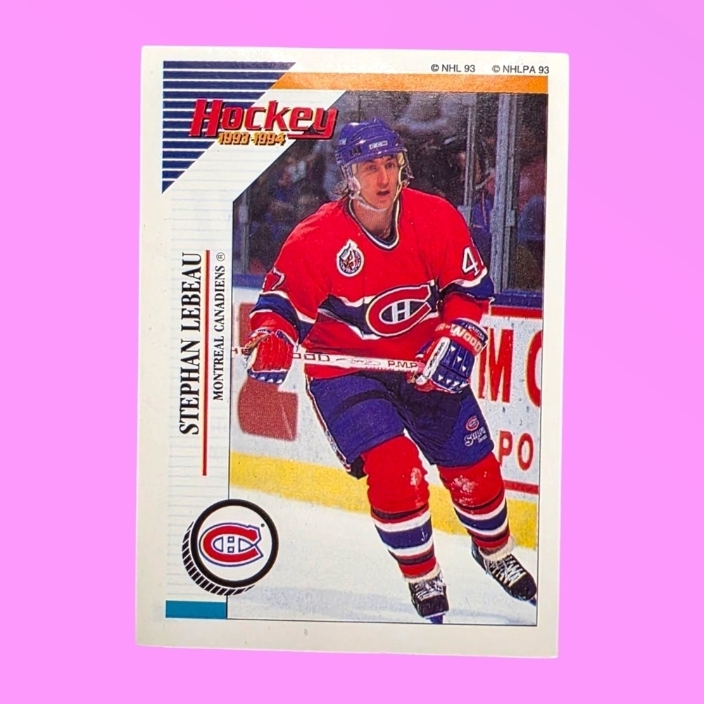 1993-94 Panini Hockey Stephan Lebeau Montreal Canadiens #16 Sticker